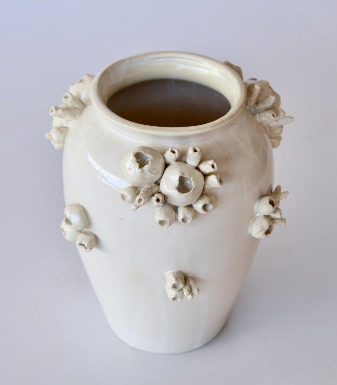Off White Ceramic Barnacle Vase